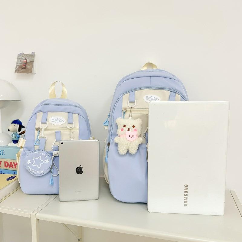 Cute girl schoolbag small fresh junior high school high school student size backpack high value student small backpack