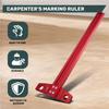 A74E-Precision Marking T-Rule Carpenter's Drawing Ruler Woodworking Marking Ruler Standard Aluminum Alloy Ruler