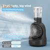 Portable Table Misting Fan with 4 Speed Settings Strong Airflow Low Noise Compact Size Rechargeable Personal Cooling Fan