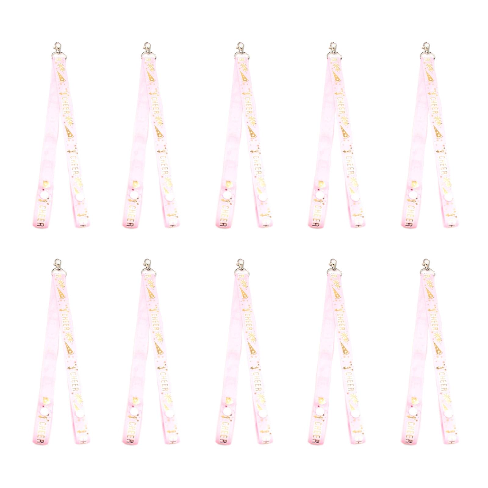 

10 шт. Держатель для чир-бантов, помпоны, ремешок, шнурок, оборудование для хранения с кнопками, регулируемый держатель для чир-помпонов для девушки-подростка 6