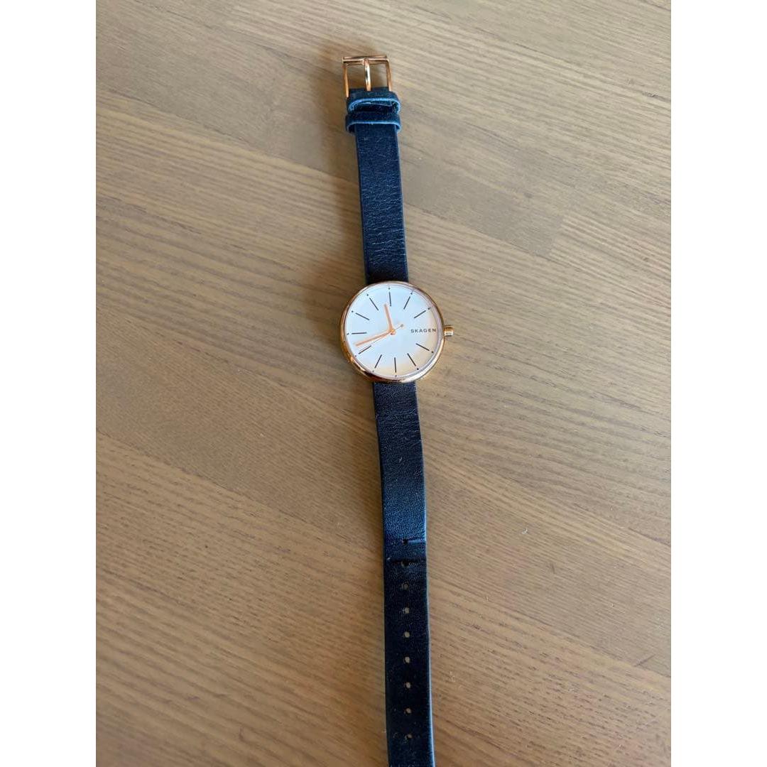 Used SKAGEN analog watch white/gold