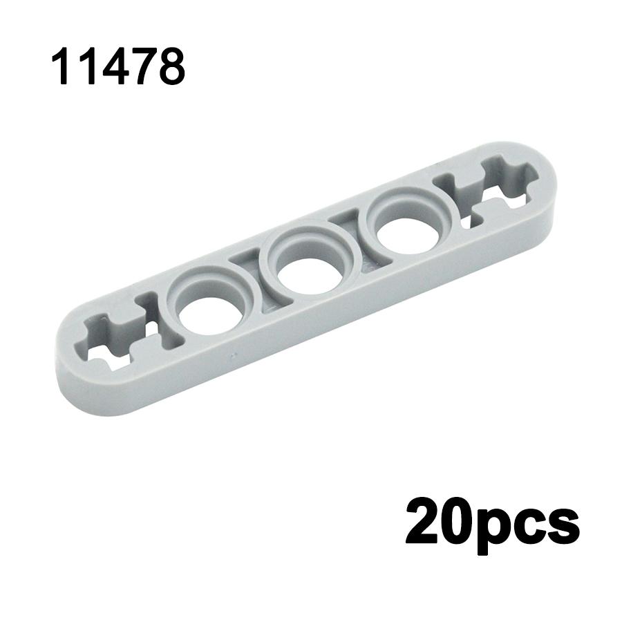 Technical Parts Moc Beam L-shape Thin with Axle Hole  DIY Building Blocks Accessories Toy Compatible 11478 32449 32017 Bricks
