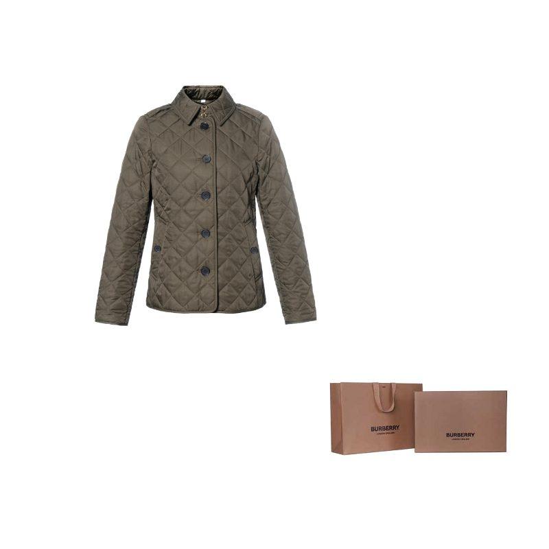 Burberry Jackets Women's Green Lapel Moderate Other 80658731