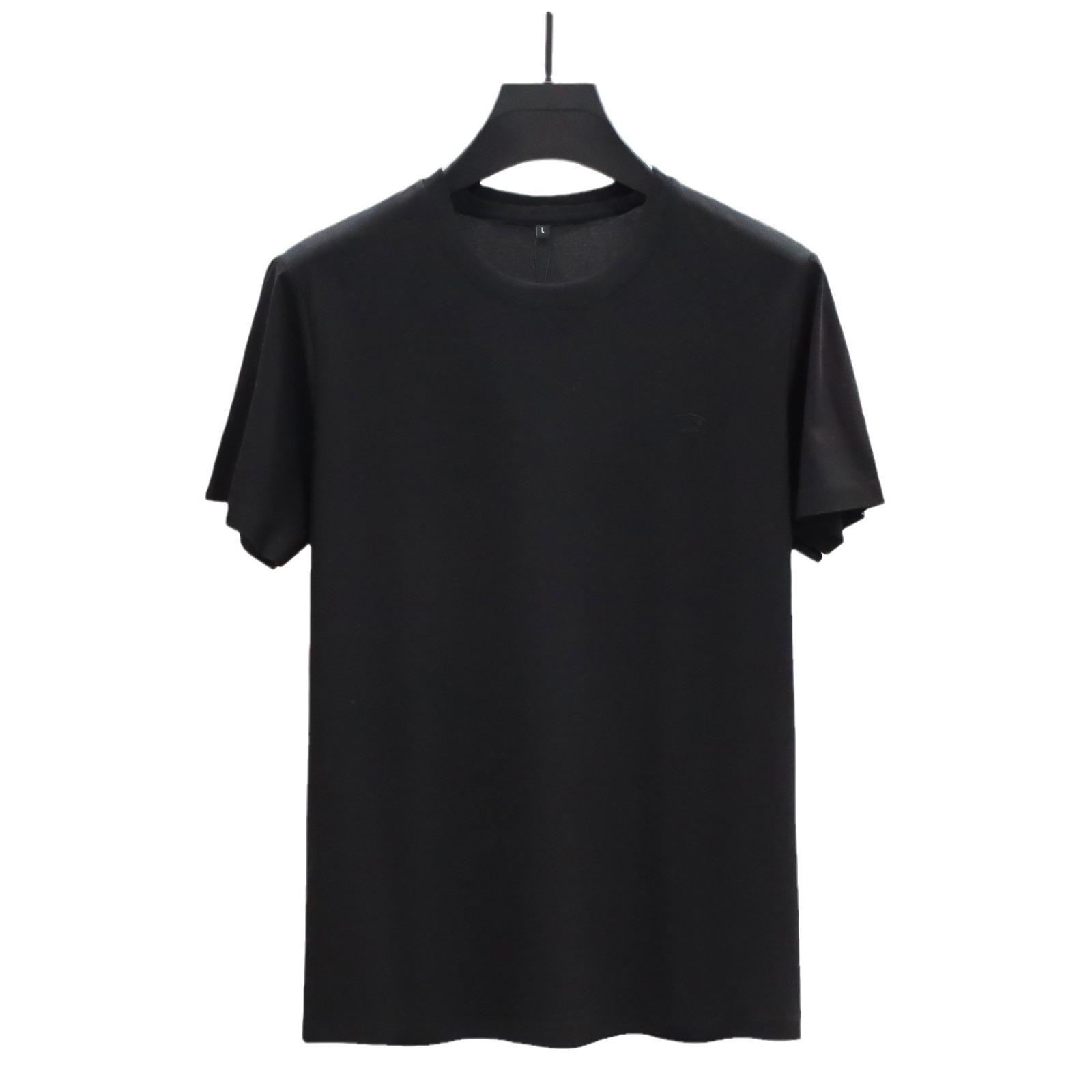 

Весенне-летняя мужская одежда, мягкая шелковая мужская футболка с круглым вырезом и короткими рукавами 4XL