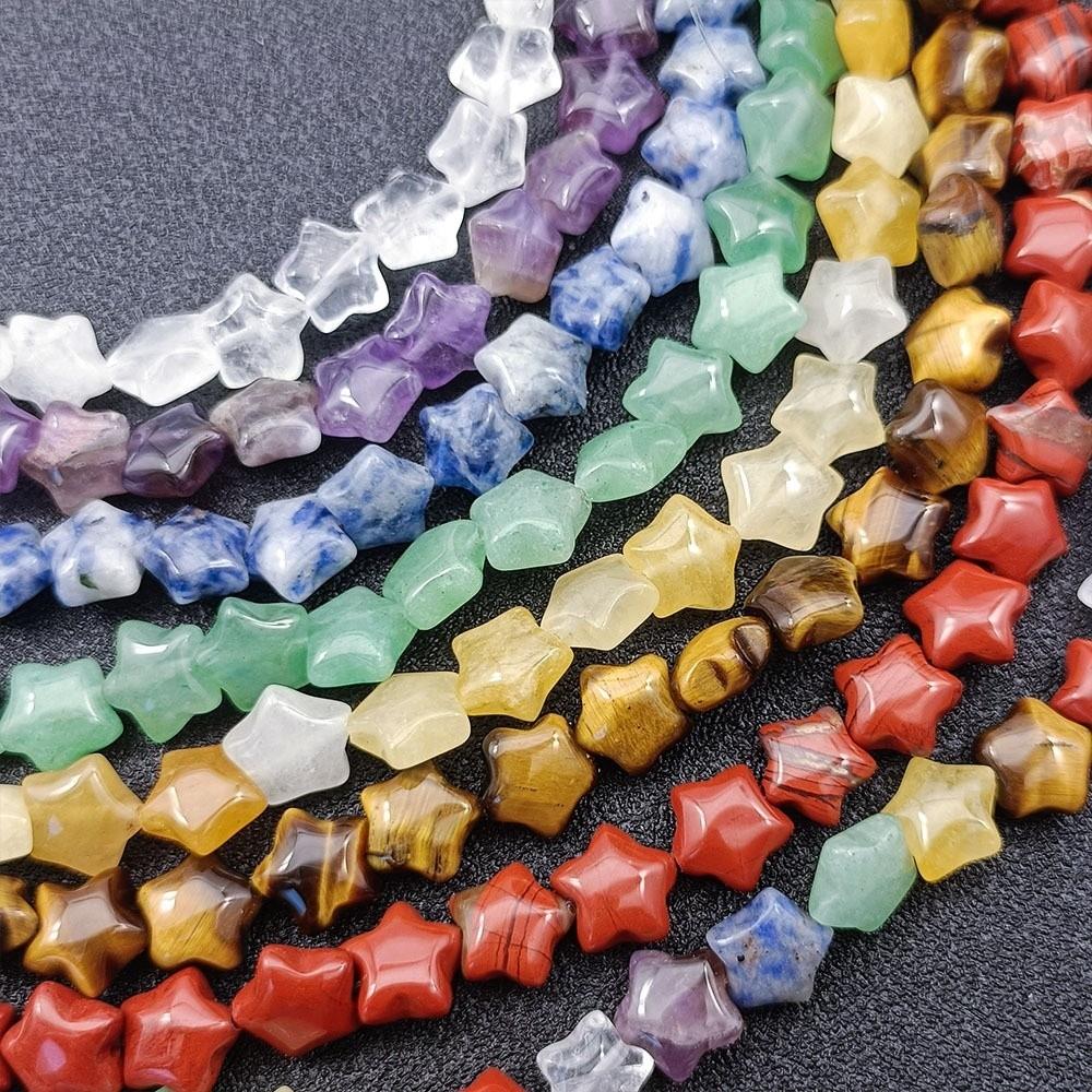 21pcs White Crystal Spacer Loose Beads Sodalite Jewelry Making Material Necklace Earrings
