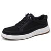 Men's Trendy White Mesh Thick-Soled Sports Casual Leather Sneakers