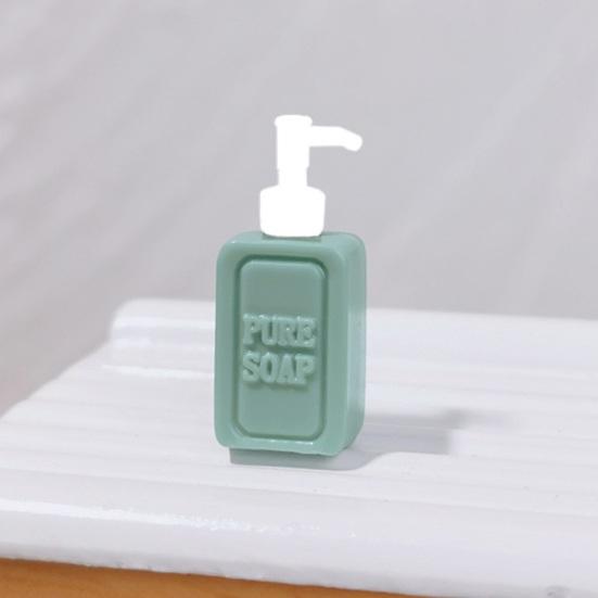 1:12 Scale Mini Lotion Dispenser Miniature Dollhouse Bathroom Accessories Resin Tiny Soap Bottle for DIY Micro Scene Decor