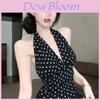Black Polka Dot Sleeveless Tank Top With 3d Effect For Women And Summer Fashion