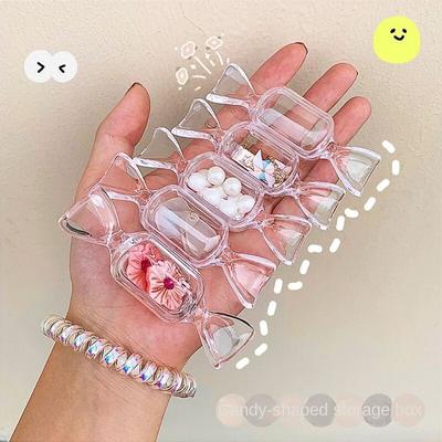 10pcs Transparent Candy Storage Box Earring Ring Candy Box Mini Portable Jewelry Box Medicine Storage Box