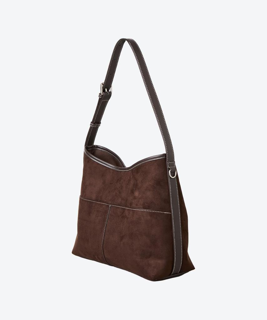 Shoopen Suede Square Shoulder Bag Hpabggf803