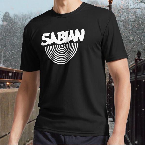 

New Sabian Cymbals Drums Logo Active Logo Men s T-shirt funny size S to 5XL 4XL