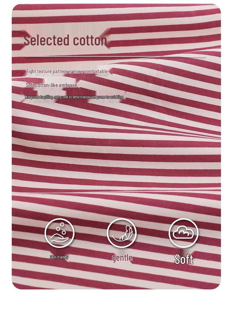 Women's Long-Sleeve Sweet Cartoon Homewear Set with Built-in Bra Pads - Spring/Autumn Cotton