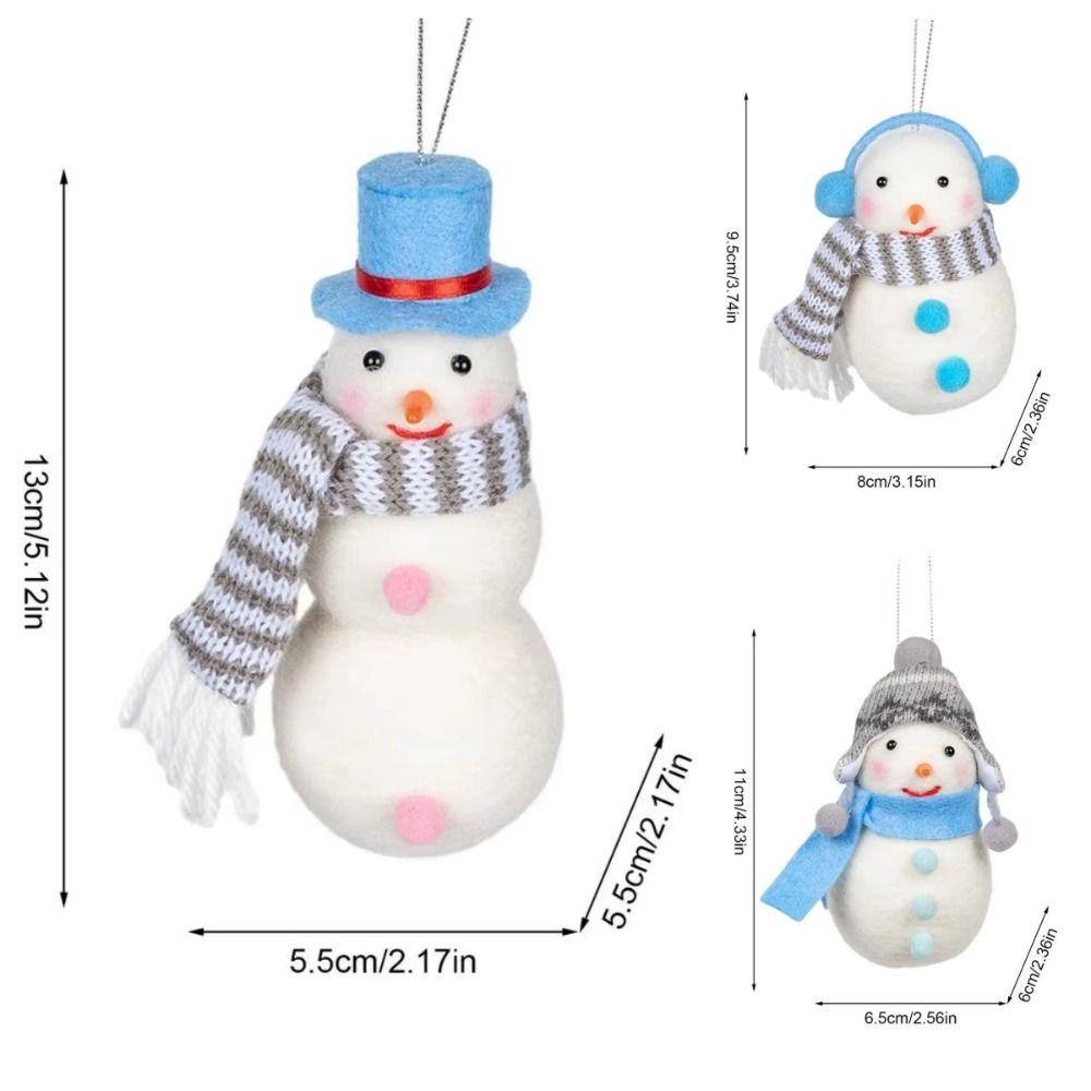 Handmade Snowman Hanging Ornaments Felt Fabric Snowman Snowman Christmas Decoration  New Year Gifts