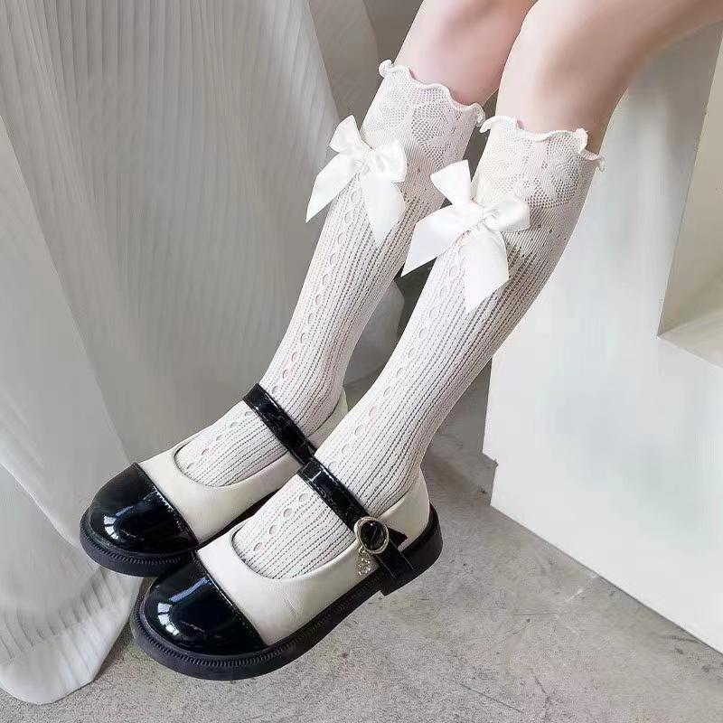 Kave Black Japanese Style Lolita Knee High Socks Women Stockings Sexy Lace Bow Long Socks Thigh High Stockings Sweet Girls