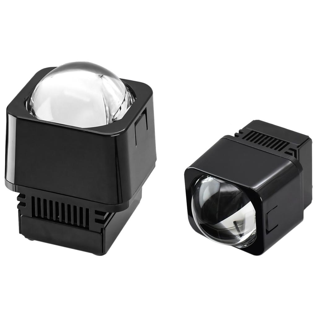 2pcs 1.5inch Mini LED Projector Lens Car Headlights Motorcycle Driving Lights Spot Beam Round