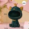Creative Cat Light Luxury Resin Ornament for Home Decor & Key Storage