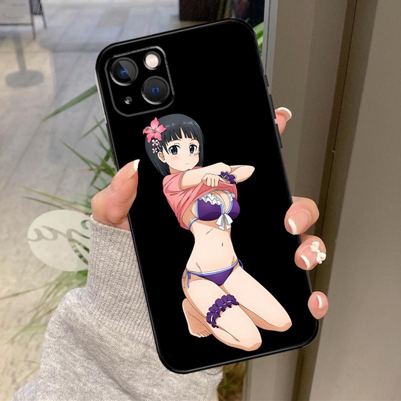 Japanese Style Anime Girl Case For iPhone 16 Pro Max 15 14 12 11 13 17 Pro Max Plus 12 13 Mini 16e 17 Air Back Cover