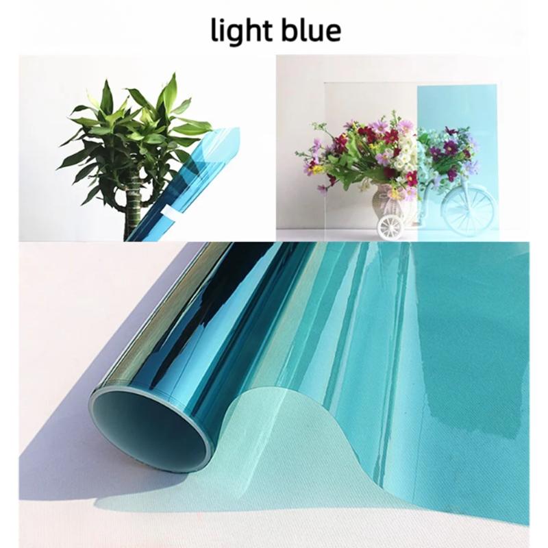 Rainbow Window Sticker Adhesive Vinyl Explosion-Proof Sun-Blocking Decoration Raamfolie For Window Door Glass Partition