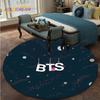 Kpop Bangtan Boys Round Carpets for Living Room Rugs Soft Flannel Floor Area Rug Bedroom Carpet Mat for Children Kitchen Rug