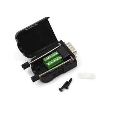 Serial Port Db9 Solder-Free Head Plug Solder-Free Metal Shell 9-Pin 9-Hole Rs232 Com Port Yl-Jm001