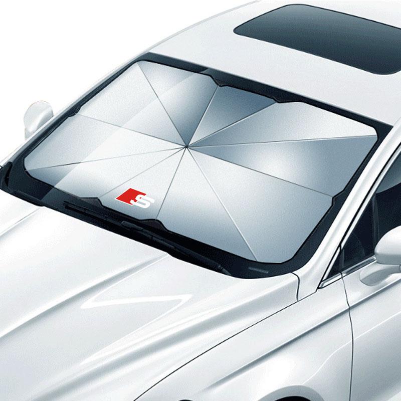 Car Sunshade Umbrella Windshield Folding Front Parasol Umbrella Type Sun Shade for Audi A3 A4 B5 B6 A3 8P 8V 8L A5 A6 C6 C5 A1 A7 A8 Q2 Q3 TT RS3 RS4
