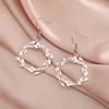 My Shape Olive Leaves Drop Earrings for Women Girls Stainless Steel Round Dangle Earring Jewelry Elegant Wedding Engagement Gift