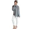 White Slim Fit Jeans Women Casual Washed Denim Pants Mid Rise Long Trousers