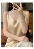 Women's Stylish Satin V-Neck Spaghetti Strap Vest - Sexy Back Inner Layer for Spring/Summer Suits