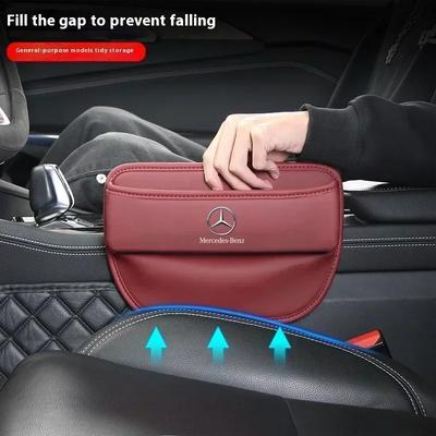Pour Mercedes Benz AMG W203 W206 W220 W205 W211 W212 W201 W210 W108 Boîte de Rangement Organisateur pour Fente d'Écart de Siège de Voiture Accessoires