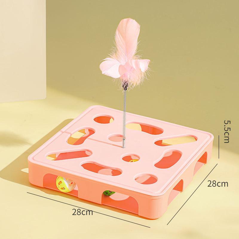 

Cat Pet Play Plate, Cat Toy Stick, Self-entertaining Cat Toy for Home Use розовый