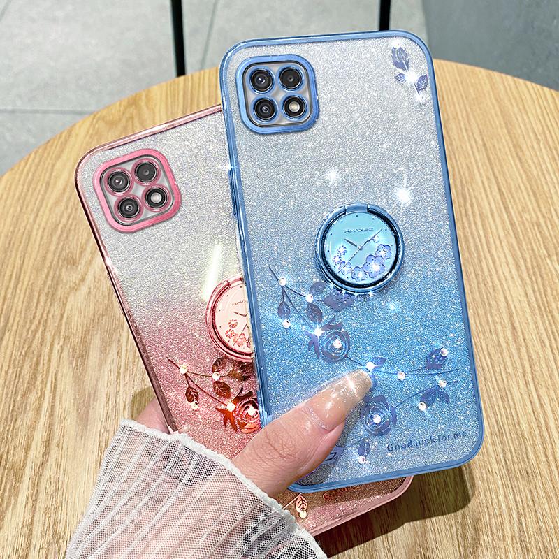 KADEM For Samsung Galaxy A22 5G (EU Version) Case Ring Kickstand TPU Mobile Phone Cover