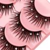 Makeup Tool Rhinestone False Eyelashes Sequins False Eyelashes Lash Extension Big Eyes Eyelashes