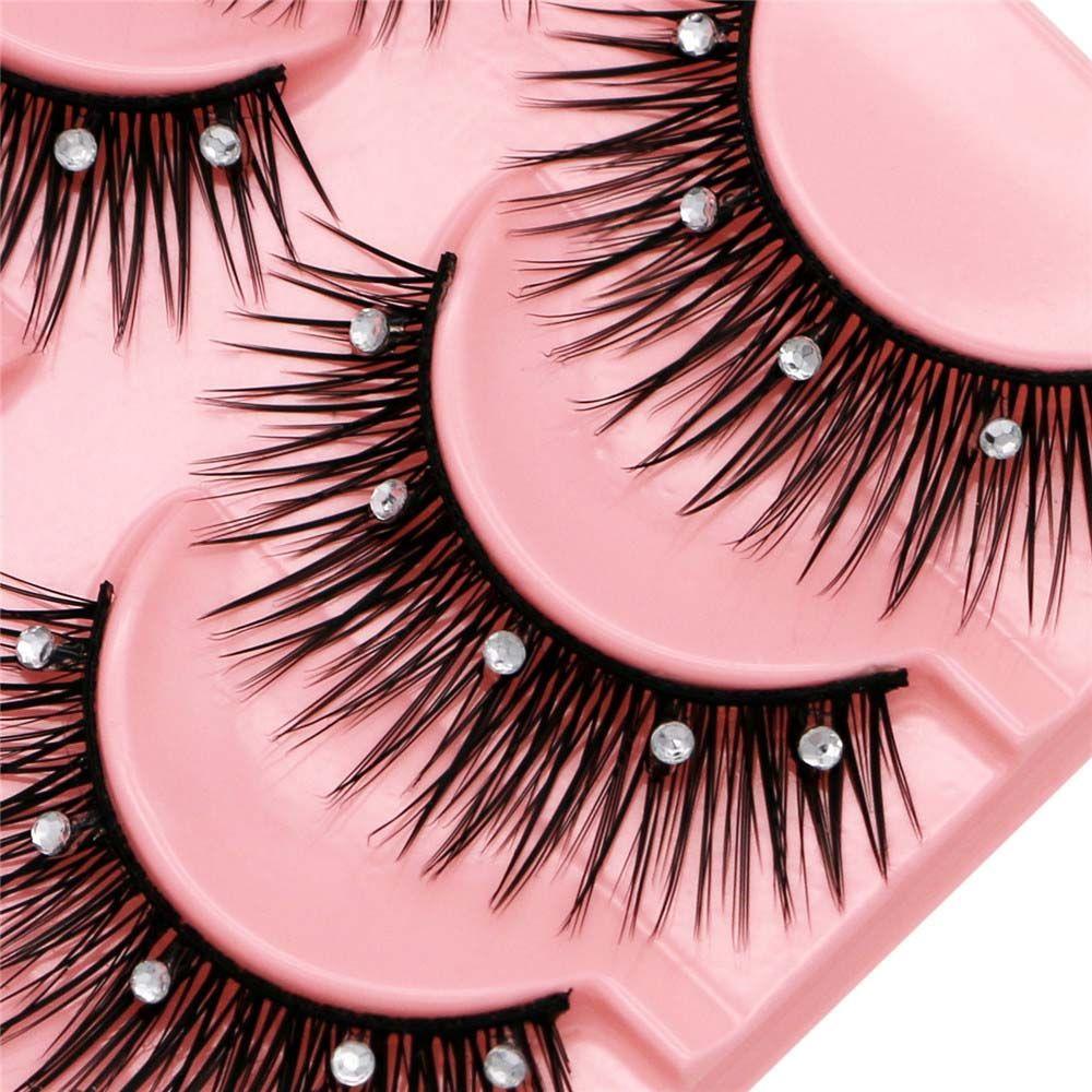 Makeup Tool Rhinestone False Eyelashes Sequins False Eyelashes Lash Extension Big Eyes Eyelashes