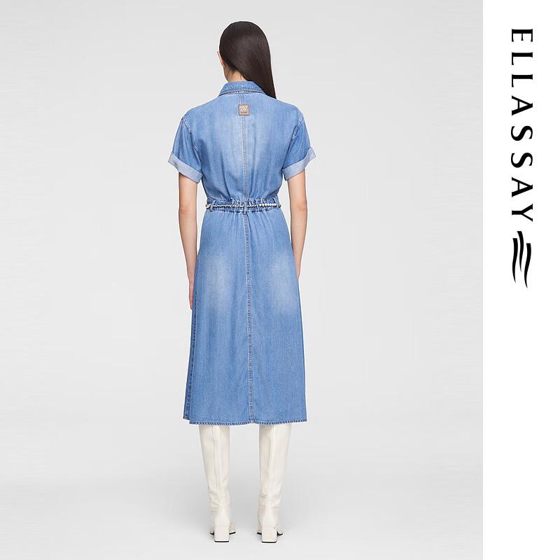 ELLASSAY Women's Tencel Denim Shirt Dress