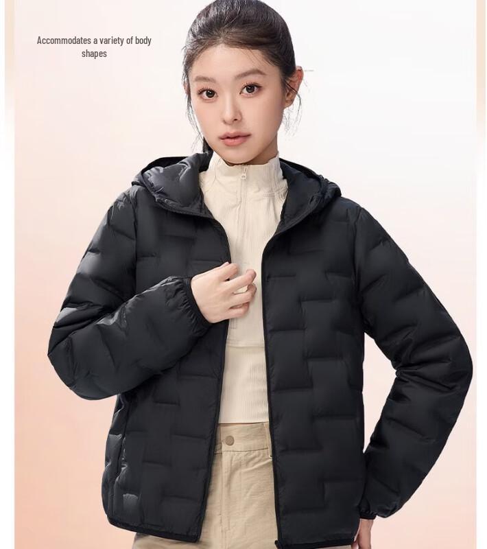 Hengyuanxiang Women's Lightweight Hooded Down Jacket
