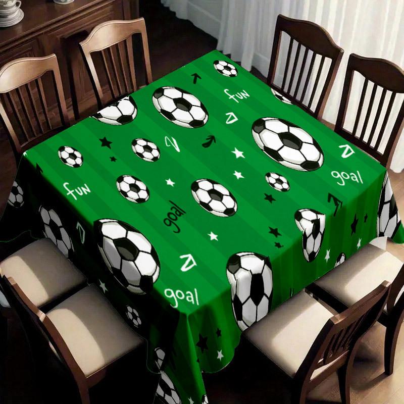 Soccer Party Tablecloth for Table Decor Reusable Table Cover for Sport Football Soccer Theme Party Supplies Tables Decorations
