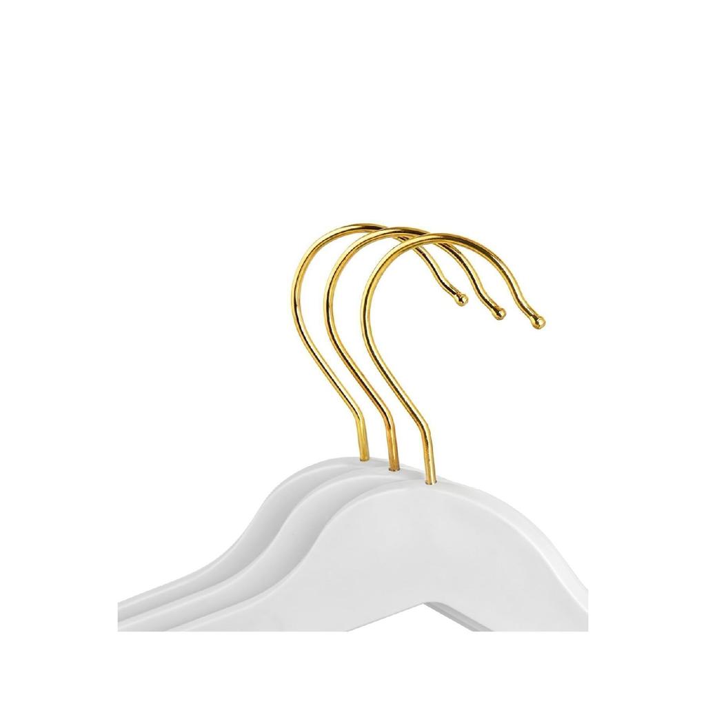 A Plus Boxed Wooden Look Hanger 12 Pieces Black Silver Clothes Hanger Trousers Shirt Hanger