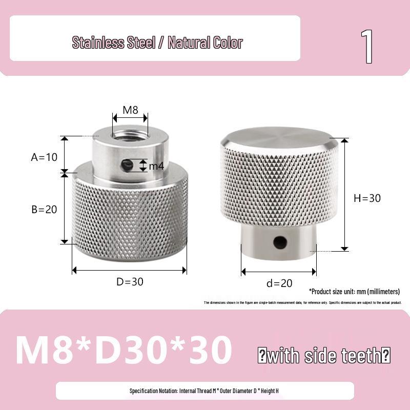 Hongkangming Stainless Steel Knurled Hand-Twist Nut for M3-M12.