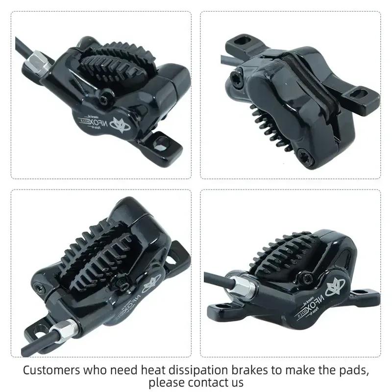 NFOX B015 4-piston Disc Hydraulic Brake E-bike Folding Mountain Bike Bicycle Power Off Black Red 160 180 203 Roto Split Tube New
