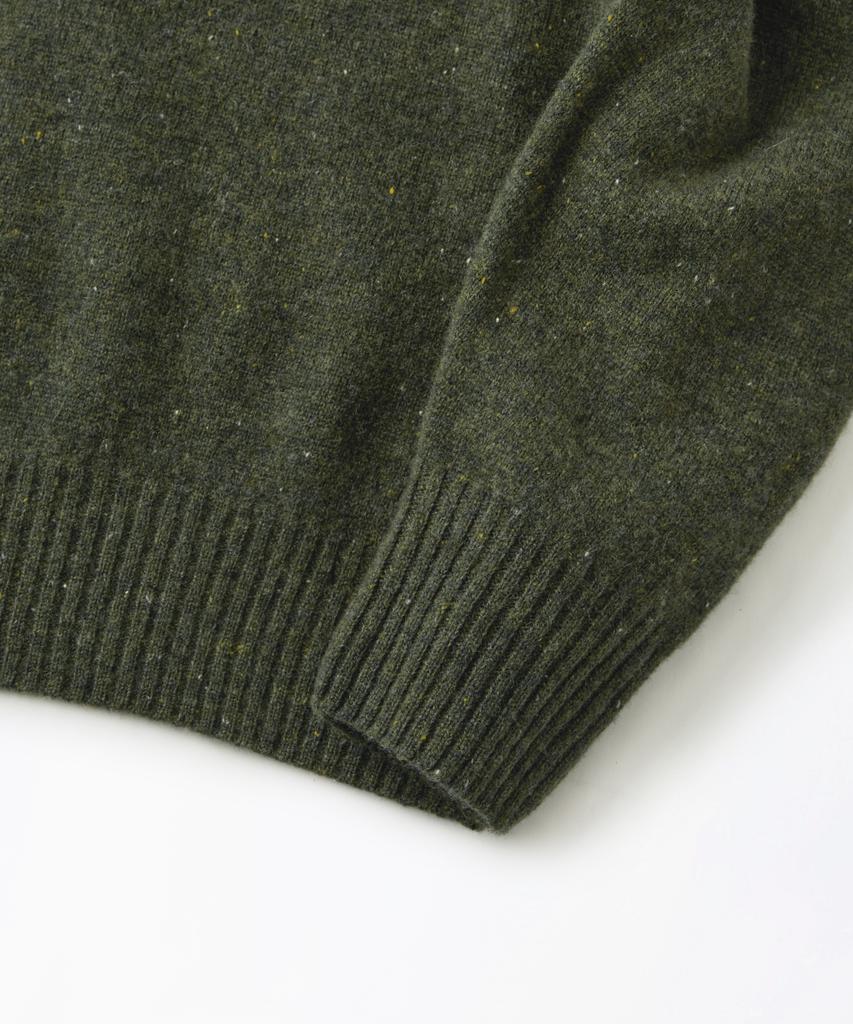 OUTSTANDING Pure Wool Wholegarment Knit_Melange Olive