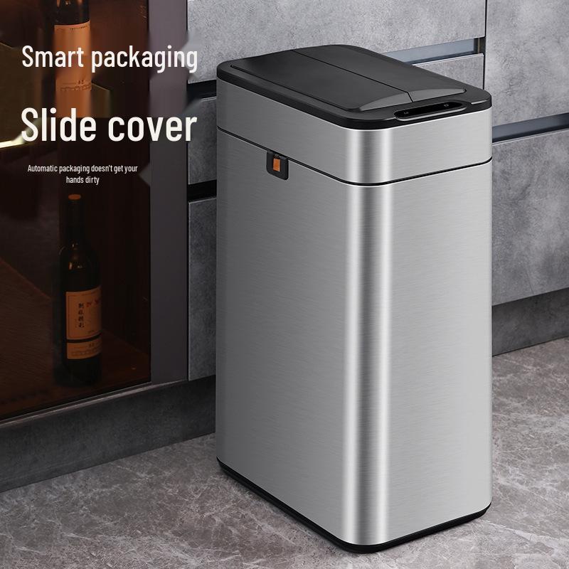 Automatic Large Smart Sensor Trash Can with Lid for Kitchen, Bathroom, Office, and Living Room