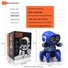Dancing Six-Clawed Octopus Robot Toy with Lights and Music for Kids
