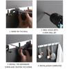 2pcs Stainless Steel Hook Rack for Kitchen Wall Mounted Coat Hanger with 6 Hooks Bathroom Organization Accessories