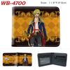 One Piece Anime Wallet Luffy Print Short Folded Card Holder Colorful Coin Purse