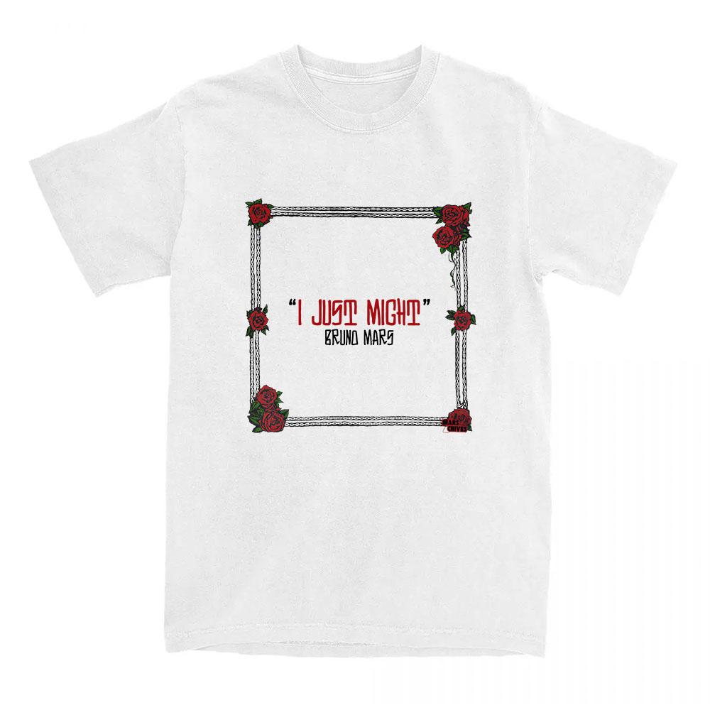 I Just Might Graphic T-shirt Bruno Mars The Romantic Album Print Tshirts Short Sleeve 100%Cotton Summer Female Tees Men Women Clothing  Couples attire XS