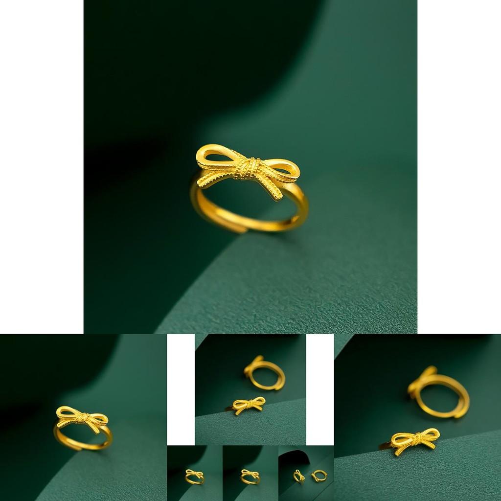 Sophisticated Gold Plated Butterfly Knot Ring For Women Perfect Fashion Accessory