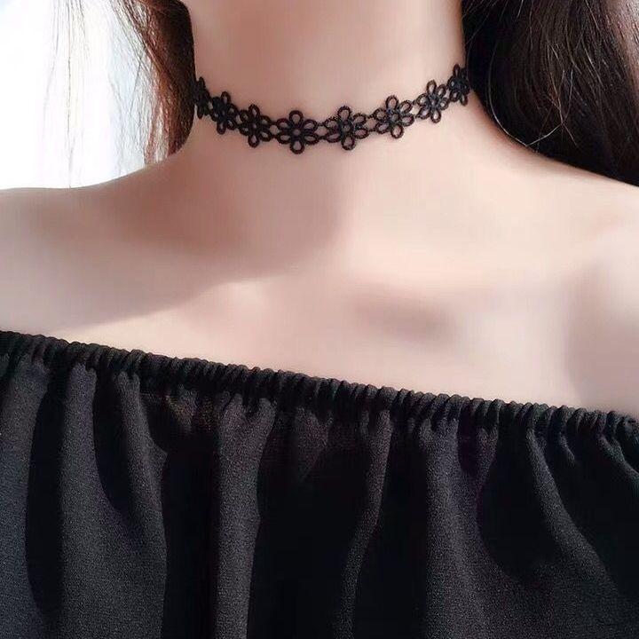 Goth Black Velvet Choker Necklaces Gothic Style Rope Women Neck Decoration Chocker Jewelry On Girl Neck Accessories