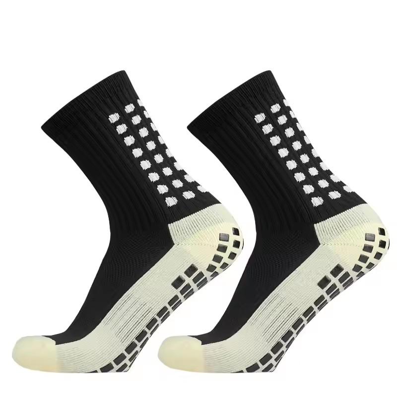 Men s New Football Socks Outdoor Sports Grabbing Socks Silicone Anti Slip Socks Football Basketball Sports Socks чёрный