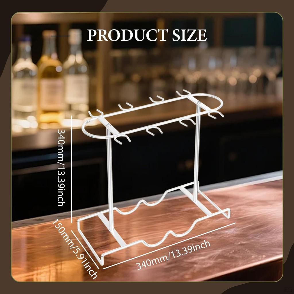 Countertop Glass Holder Organizer Tabletop Goblets Storage Rack for Kitchen Accessories