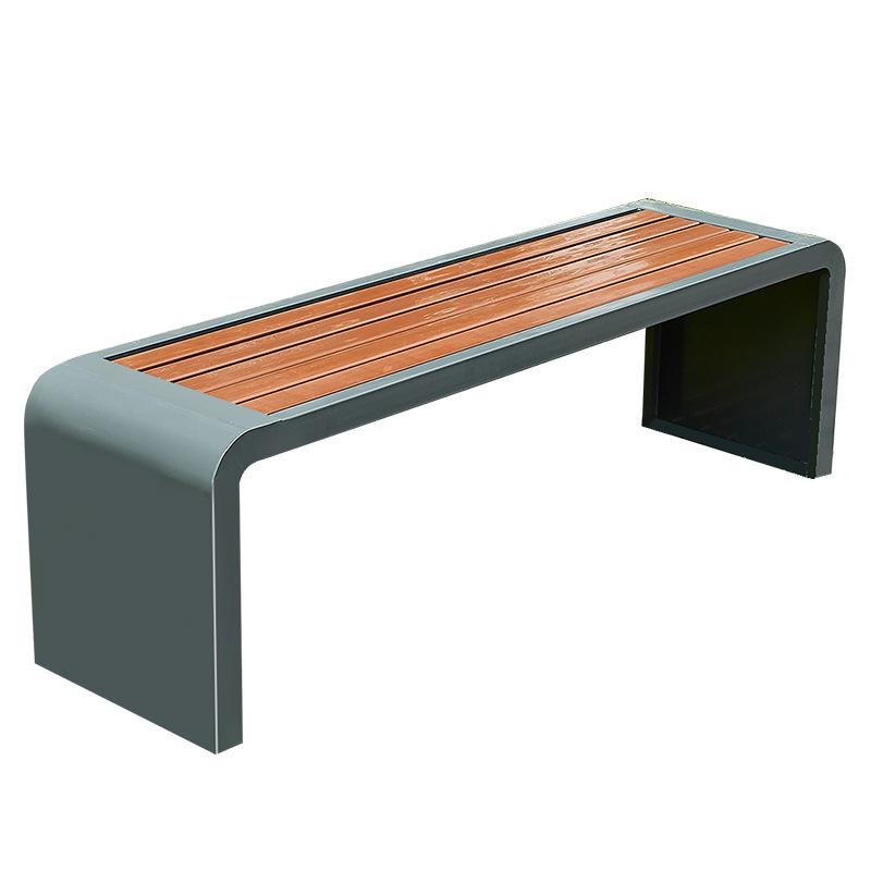 Stainless Steel Outdoor Park Bench with Iron Frame for Leisure Seating